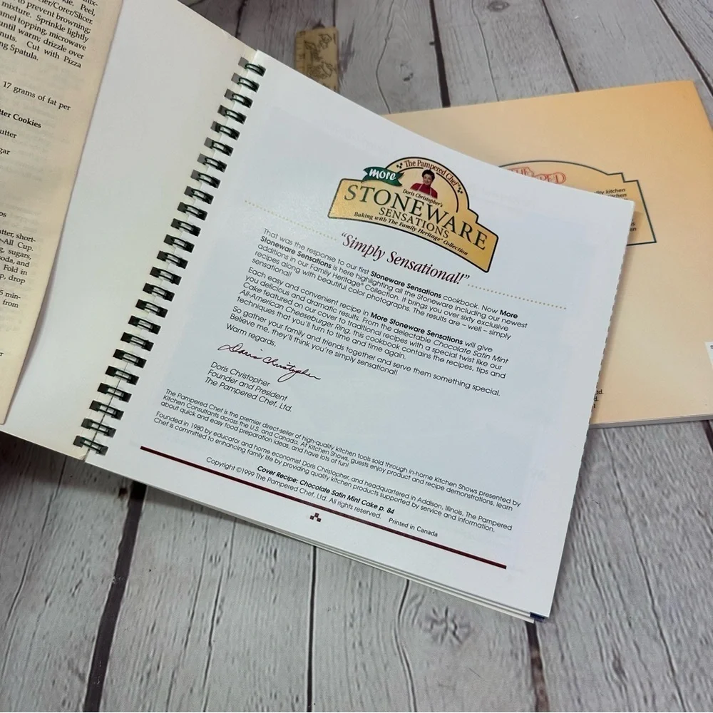 vintage 1990s Pampered Chef Kitchen Cookbooks homestead homemade